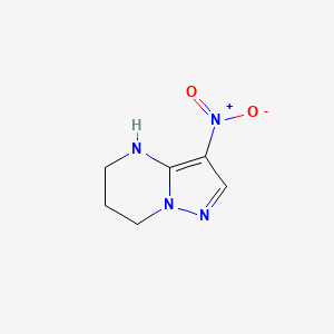 molecular formula C6H8N4O2 B1417572 3-硝基-4,5,6,7-四氢吡唑并[1,5-a]嘧啶 CAS No. 148777-84-8