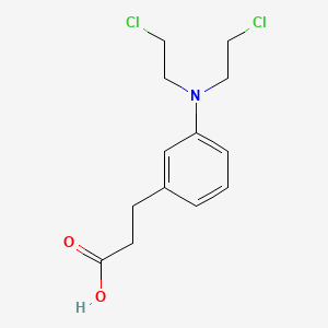 3-[3-[bis(2-chloroethyl)amino]phenyl]propanoic acid