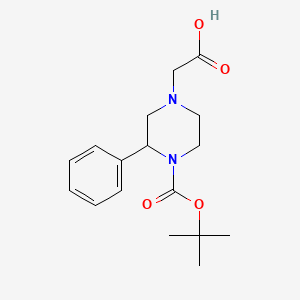 2-(4-(Tert-butoxycarbonyl)-3-phenylpiperazin-1-YL)acetic acid