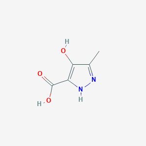 molecular formula C5H6N2O3 B1417576 4-hydroxy-3-methyl-1H-pyrazole-5-carboxylic acid CAS No. 1346270-06-1