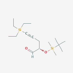 molecular formula C17H34O2Si2 B14175766 (2S)-2-{[tert-Butyl(dimethyl)silyl]oxy}-5-(triethylsilyl)pent-4-ynal CAS No. 919770-55-1