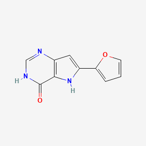 molecular formula C10H7N3O2 B1417580 6-(furan-2-yl)-5H-pyrrolo[3,2-d]pyrimidin-4-ol CAS No. 871025-06-8