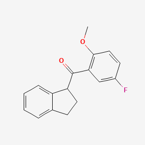 molecular formula C17H15FO2 B14175802 (2,3-Dihydro-1H-inden-1-yl)(5-fluoro-2-methoxyphenyl)methanone CAS No. 920508-14-1