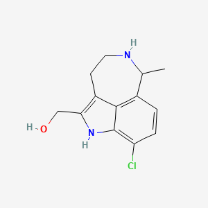 molecular formula C13H15ClN2O B14175810 1H-AZEPINO(5,4,3-cd)INDOLE-2-METHANOL, 3,4,5,6-TETRAHYDRO-9-CHLORO-6-METHYL- CAS No. 3889-03-0