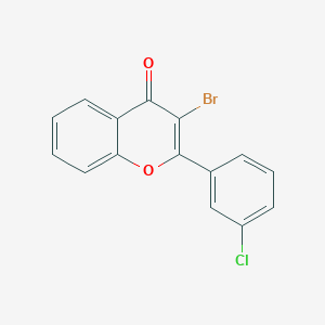 3-Bromo-2-(3-chlorophenyl)-4H-1-benzopyran-4-one