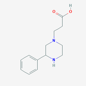 molecular formula C13H18N2O2 B14175862 3-(3-Phenylpiperazin-1-YL)propanoic acid 