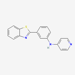 molecular formula C18H13N3S B14175871 N-[3-(1,3-Benzothiazol-2-yl)phenyl]pyridin-4-amine CAS No. 920520-06-5