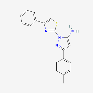 1H-Pyrazol-5-amine, 3-(4-methylphenyl)-1-(4-phenyl-2-thiazolyl)-