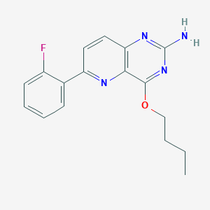 molecular formula C17H17FN4O B14175914 4-Butoxy-6-(2-fluorophenyl)pyrido[3,2-D]pyrimidin-2-amine CAS No. 897362-31-1