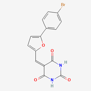 molecular formula C15H9BrN2O4 B14175979 5-{[5-(4-bromophenyl)furan-2-yl]methylidene}pyrimidine-2,4,6(1H,3H,5H)-trione CAS No. 5155-50-0