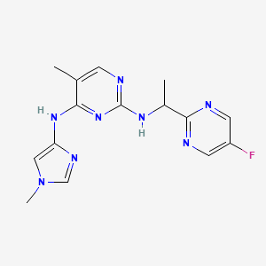 2,4-Pyrimidinediamine, N2-[1-(5-fluoro-2-pyrimidinyl)ethyl]-5-methyl-N4-(1-methyl-1H-imidazol-4-yl)-