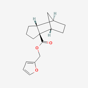 molecular formula C16H20O3 B14175995 4,7-Methano-3aH-indene-3a-carboxylic acid, octahydro-, 2-furanylmethyl ester, (3aalpha,4alpha,7alpha,7aalpha)- CAS No. 93107-54-1