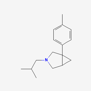 molecular formula C16H23N B14176039 3-Azabicyclo[3.1.0]hexane, 1-(4-methylphenyl)-3-(2-methylpropyl)- CAS No. 909397-06-4