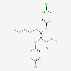 Methyl 2,3-bis[(4-chlorophenyl)selanyl]oct-2-enoate