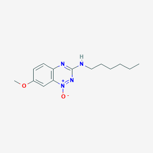 N-Hexyl-7-methoxy-1-oxo-1lambda~5~,2,4-benzotriazin-3-amine