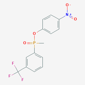 molecular formula C14H11F3NO4P B14176092 4-Nitrophenyl methyl(3-(trifluoromethyl)phenyl)phosphinate CAS No. 81542-85-0