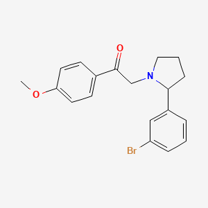 molecular formula C19H20BrNO2 B14176100 2-[2-(3-Bromophenyl)pyrrolidin-1-yl]-1-(4-methoxyphenyl)ethan-1-one CAS No. 917905-03-4