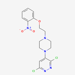 molecular formula C16H17Cl2N5O3 B14176154 3,6-Dichloro-4-{4-[2-(2-nitrophenoxy)ethyl]piperazin-1-yl}pyridazine CAS No. 921769-43-9