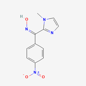 molecular formula C11H10N4O3 B1417621 (Z)-(1-甲基-1H-咪唑-2-基)(4-硝基苯基)甲酮肟 CAS No. 37040-51-0