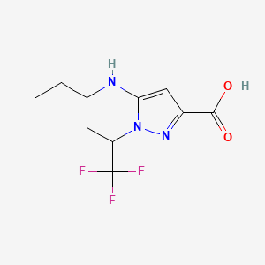 molecular formula C10H12F3N3O2 B1417624 5-Ethyl-7-trifluoromethyl-4,5,6,7-tetrahydro-pyrazolo[1,5-a]pyrimidine-2-carboxylic acid CAS No. 878618-88-3