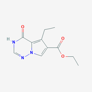 molecular formula C11H13N3O3 B1417647 5-乙基-4-羟基吡咯并[2,1-f][1,2,4]三嗪-6-羧酸乙酯 CAS No. 310436-60-3
