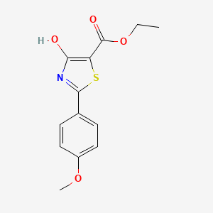 molecular formula C13H13NO4S B1417649 4-羟基-2-(4-甲氧基苯基)-1,3-噻唑-5-羧酸乙酯 CAS No. 924869-01-2