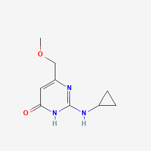 molecular formula C9H13N3O2 B1417653 2-(cyclopropylamino)-6-(methoxymethyl)pyrimidin-4(3H)-one CAS No. 1158516-14-3