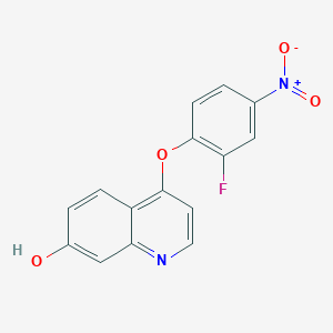 molecular formula C15H9FN2O4 B1417654 4-(2-Fluoro-4-nitrophenoxy)quinolin-7-ol CAS No. 1394820-98-4