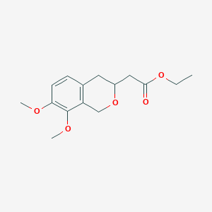 Ethyl (7,8-dimethoxy-3,4-dihydro-1H-2-benzopyran-3-yl)acetate