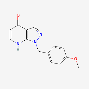 molecular formula C14H13N3O2 B1417659 1-(4-甲氧基苄基)-1H-吡唑并[3,4-b]吡啶-4-醇 CAS No. 370866-00-5