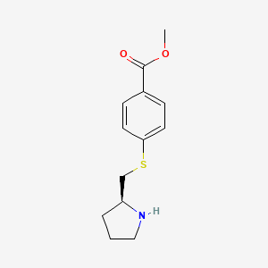 Methyl 4-({[(2S)-pyrrolidin-2-yl]methyl}sulfanyl)benzoate