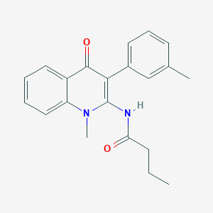 N-[1-methyl-3-(3-methylphenyl)-4-oxoquinolin-2-yl]butanamide