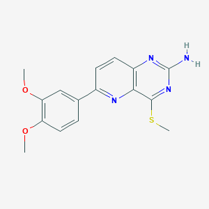 6-(3,4-Dimethoxyphenyl)-4-(methylsulfanyl)pyrido[3,2-d]pyrimidin-2-amine