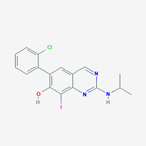 6-(2-Chlorophenyl)-8-iodo-2-(isopropylamino)quinazolin-7-ol