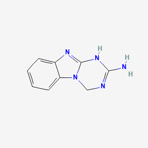molecular formula C9H9N5 B1417675 3,4-二氢-1,3,5-三嗪并[1,2-a]苯并咪唑-2-胺 CAS No. 78650-01-8