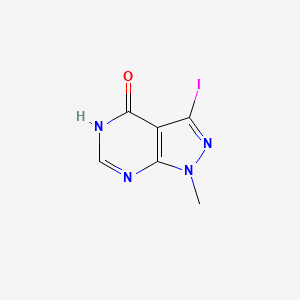 molecular formula C6H5IN4O B1417679 3-碘-1-甲基-1H-吡唑并[3,4-d]嘧啶-4(5H)-酮 CAS No. 1415638-01-5