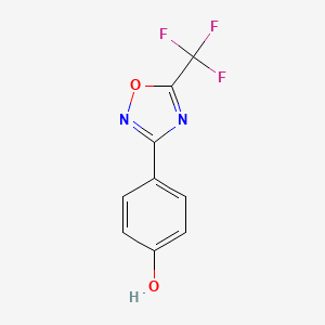 molecular formula C9H5F3N2O2 B1417682 4-[5-(三氟甲基)-1,2,4-恶二唑-3-基]苯酚 CAS No. 118828-15-2