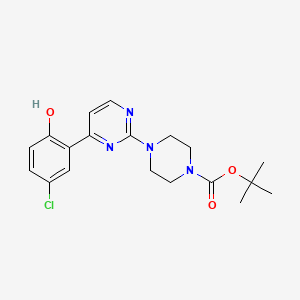 molecular formula C19H23ClN4O3 B1417683 叔丁基4-(4-(5-氯-2-羟基苯基)-嘧啶-2-基)哌嗪-1-羧酸酯 CAS No. 1235407-36-9