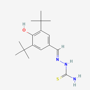molecular formula C16H25N3OS B1417685 [(E)-[(3,5-二叔丁基-4-羟基苯基)亚甲基]氨基]硫脲 CAS No. 1808993-44-3