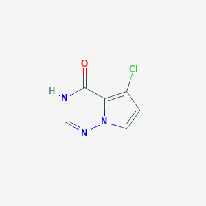 molecular formula C6H4ClN3O B1417688 5-氯吡咯并[2,1-f][1,2,4]三嗪-4(1H)-酮 CAS No. 888720-60-3