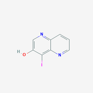 molecular formula C8H5IN2O B1417690 4-碘-1,5-萘啶-3-醇 CAS No. 1246088-57-2
