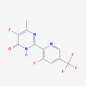 molecular formula C11H6F5N3O B1417692 5-氟-2-(3-氟-5-(三氟甲基)吡啶-2-基)-6-甲基嘧啶-4(3H)-酮 CAS No. 1823183-31-8