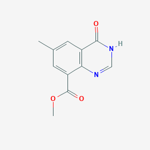 molecular formula C11H10N2O3 B1417693 4-羟基-6-甲基喹唑啉-8-甲酸甲酯 CAS No. 1269421-67-1