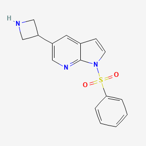 1h-Pyrrolo[2,3-b]pyridine, 5-(3-azetidinyl)-1-(phenylsulfonyl)-