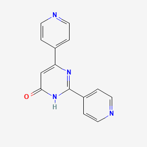 molecular formula C14H10N4O B1417697 2,6-二(吡啶-4-基)嘧啶-4-醇 CAS No. 14757-05-2