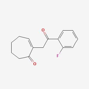 2-[2-(2-Fluorophenyl)-2-oxoethyl]cyclohept-2-en-1-one