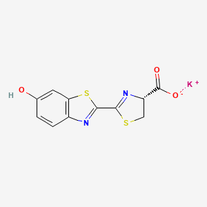 molecular formula C11H7KN2O3S2 B1417699 钾(R)-2-(6-羟基苯并[d]噻唑-2-基)-4,5-二氢噻唑-4-羧酸盐 CAS No. 1263046-66-7