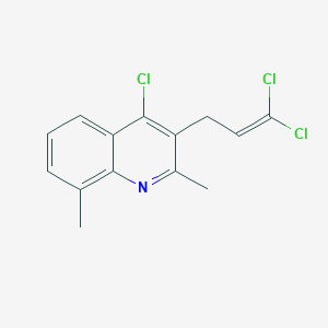 molecular formula C14H12Cl3N B14177009 4-Chloro-3-(3,3-dichloroprop-2-en-1-yl)-2,8-dimethylquinoline CAS No. 22609-26-3