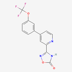 molecular formula C14H8F3N3O3 B1417701 3-[4-(3-三氟甲氧基苯基)-吡啶-2-基]-4H-[1,2,4]恶二唑-5-酮 CAS No. 1219453-94-7
