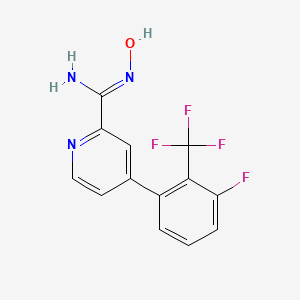 molecular formula C13H9F4N3O B1417702 4-(3-Fluoro-2-trifluoromethylphenyl)-N-hydroxy-pyridine-2-carboxamidine CAS No. 1219454-58-6
